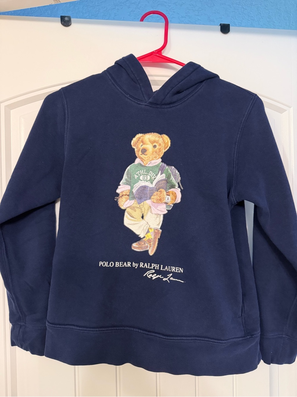 Polo by Ralph Lauren Navy Kids Hoodie with Polo Bear Graphic